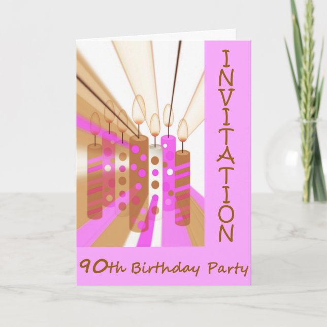 90e Anniversaire Carte d'invitation (Devant)