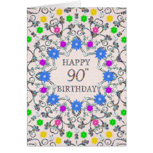 90e anniversaire Fleurs Abstraites 