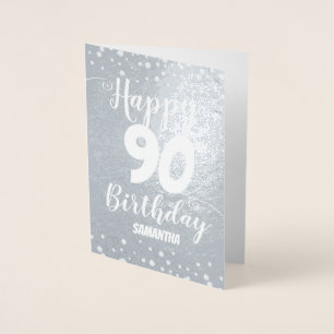 90e anniversaire heureux Carte Foil personnalisée