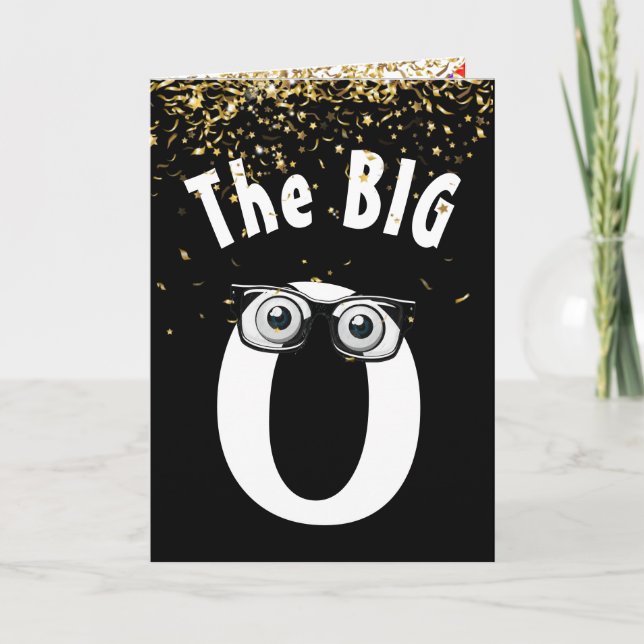 90e anniversaire Humour sur carte noire (Devant)