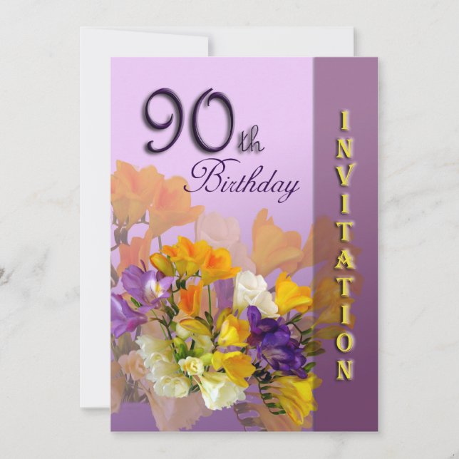 90e anniversaire invitation (Devant)