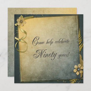 90e anniversaire Invitation à l'ancienne