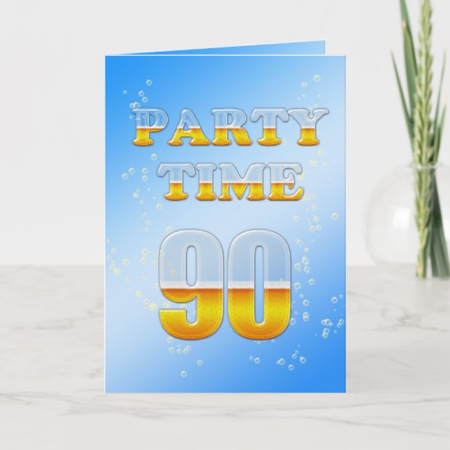 90e anniversaire invitation avec beaucoup de bière (Devant)