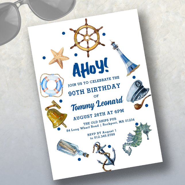 90e anniversaire Nautique été 2024 Invitation (Créateur téléchargé)