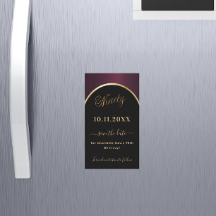 90e anniversaire noir bordeaux Enregistrer l'aiman