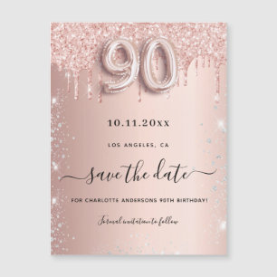 90e anniversaire rose parties scintillant enregist
