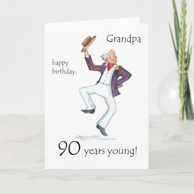 90e carte d'anniversaire pour un grand-père (Devant)