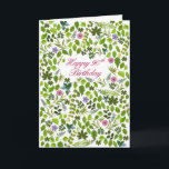 90e carte de lecture<br><div class="desc">90e carte du jour. A lovely card to send birthday wishes for a 90th birthday. Say happy birthday with a card full of scattered leaves and flowers. A card suitable for either a man or a woman.</div>