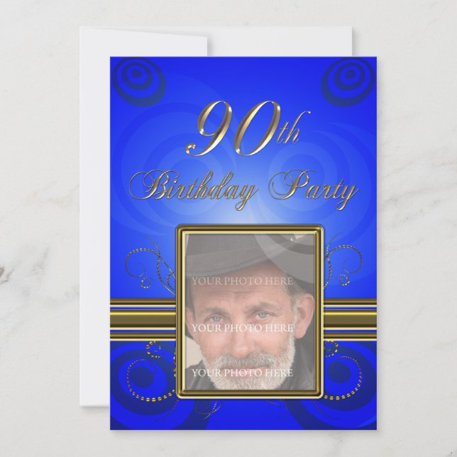 90e fête d'anniversaire Invitation (Devant)