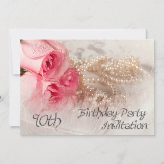 90e invitation de fête d'anniversaire (Devant)