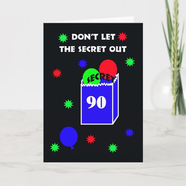 90e Invitation de fête d'anniversaire surprise — S (Devant)