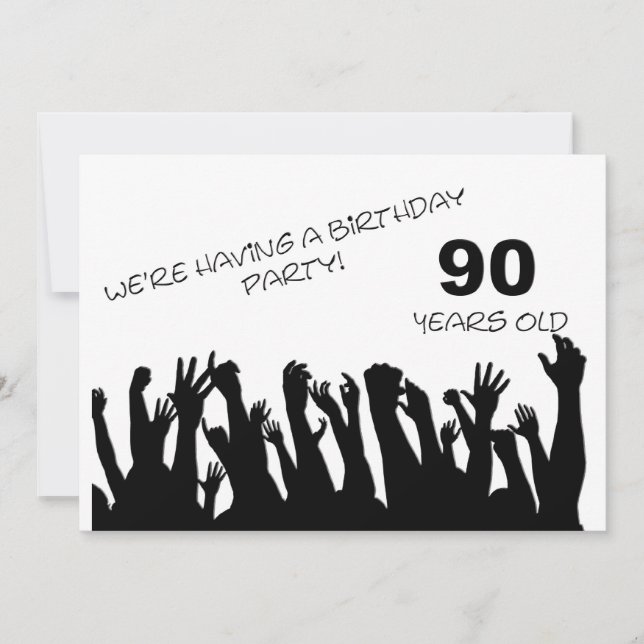 90ème invitation à la fête avec foule (Devant)