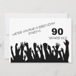90ème invitation à la fête avec foule