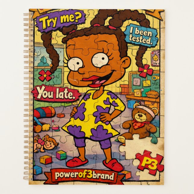 90s Comic Style Goal Setter Notebook (Devant)