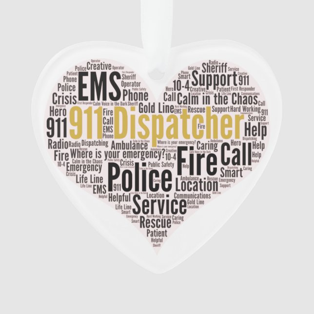 911 Dispatcher Word Cloud (devant)