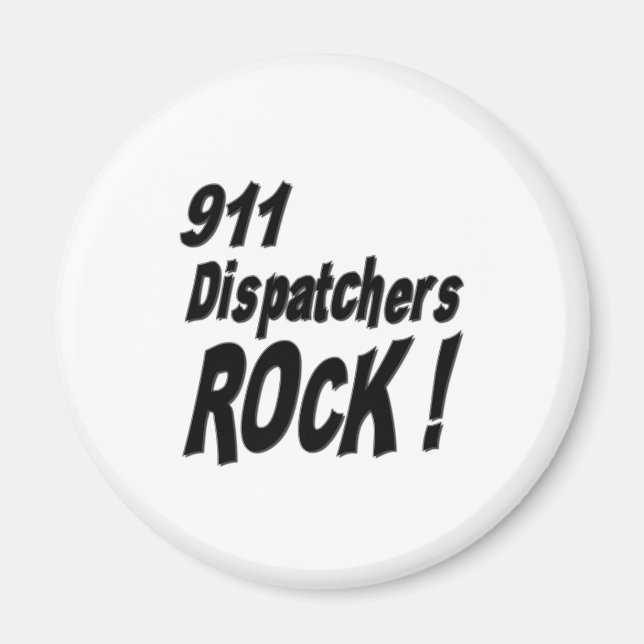 911 Dispatchers Rock! Magnet (Devant)