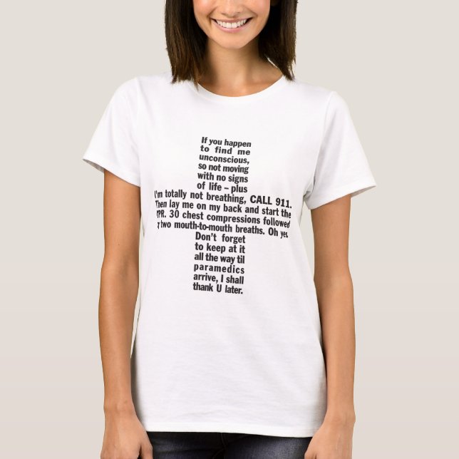 911+Le T-shirt adapté des femmes de CPR (Devant)