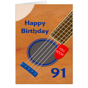 91e anniversaire Guitare Joueur Anniversaire