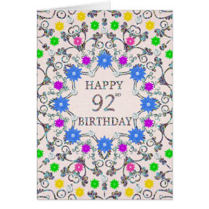 92e anniversaire Fleurs Abstraites