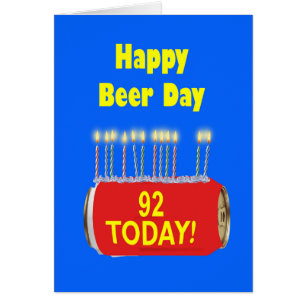 92e Jour de la bière heureux Anniversaire