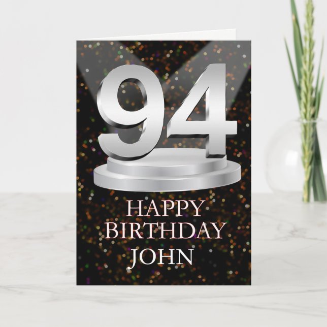 94th Birthday Spotlights Ajouter une carte de nom (Devant)