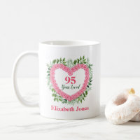 95 Years Loved Personalized 95th Birthday Mug