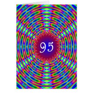 95e anniversaire Abstrait des tourbillons trippy