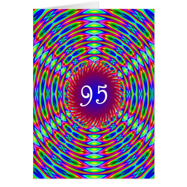 95e anniversaire Abstrait des tourbillons trippy (Devant)