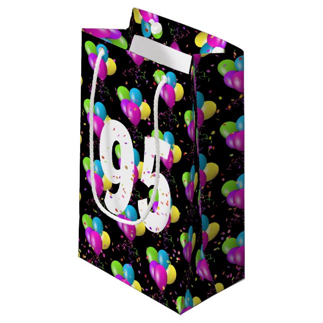 95e Anniversaire Ballons et Petit Sac Cadeau Confe (Devant Angle)