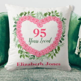95e anniversaire Coussin - 95 ans Loved Design