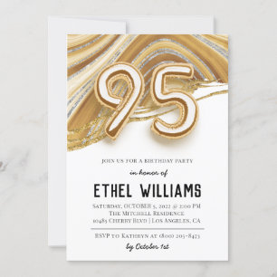95e anniversaire de fête Invitation