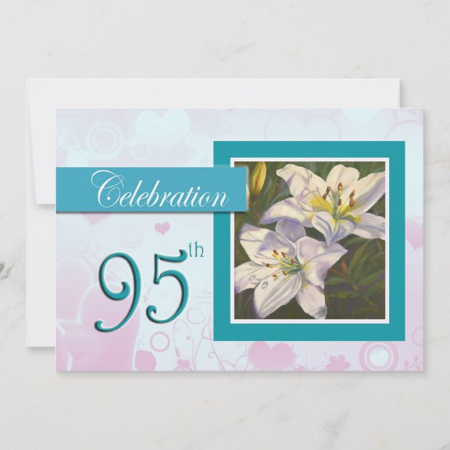 95e anniversaire Invitation à la fête de célébrati (Devant)