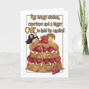 95e carte d'anniversaire - Humour - Gâteau