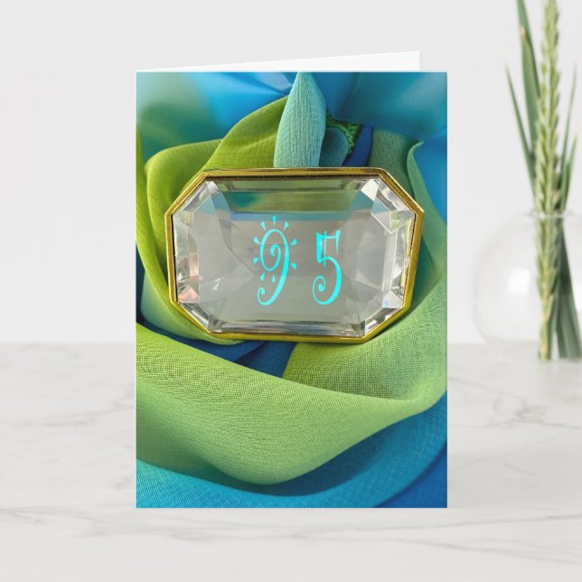 95e Joyeux anniversaire 95 ans joaillerie Carte (Devant)