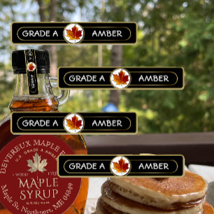 96 GRADE DE Sirop D'Érable Un étiquette de l'AMBER
