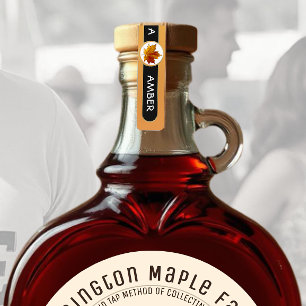 96 GRADE DE Sirop D'Érable Un étiquette de l'AMBER