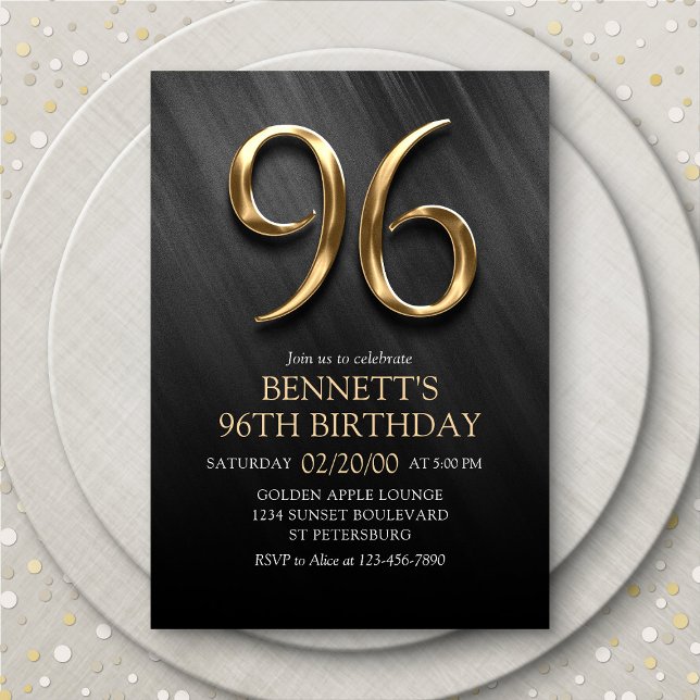 96e Invitation d'anniversaire (Créateur téléchargé)
