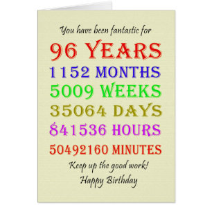 96e jalon de l'anniversaire