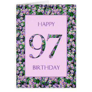 97e anniversaire de marguerites violettes
