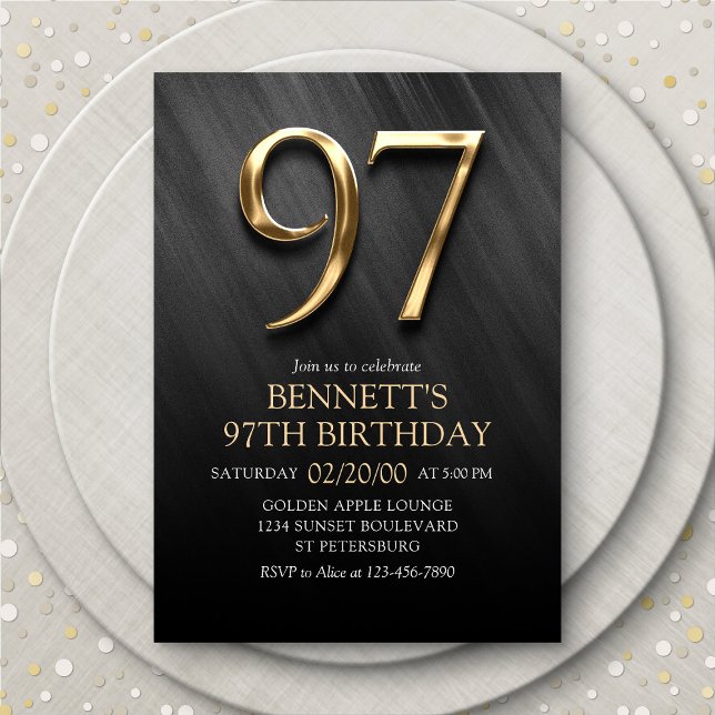 97e Invitation d'anniversaire (Créateur téléchargé)