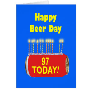 97e Jour de la bière heureux Anniversaire
