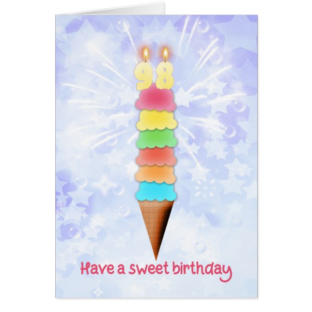 98e anniversaire Crème glacée géante (Devant)