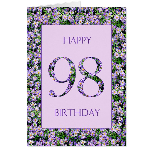 98e anniversaire de marguerites violettes (Devant)