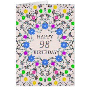 98e anniversaire Fleurs Abstraites