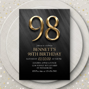 98e Invitation d'anniversaire