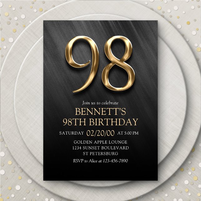 98e Invitation d'anniversaire (Créateur téléchargé)