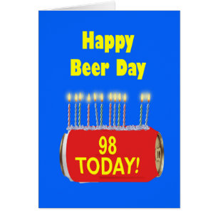 98e Jour de la bière heureux Anniversaire