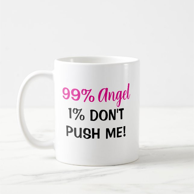 "99% Angel, 1% Attitude - Mug Café Femme (Gauche)