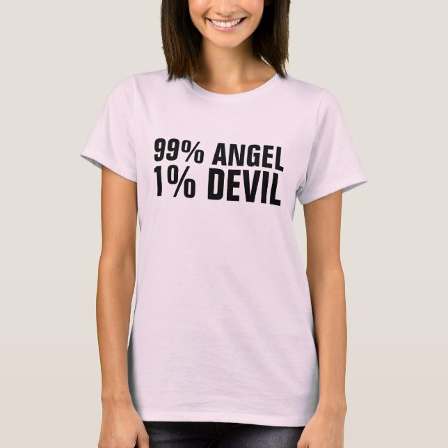 99% ANGEL 1% DEVIL t-shirts rigolos (Devant)