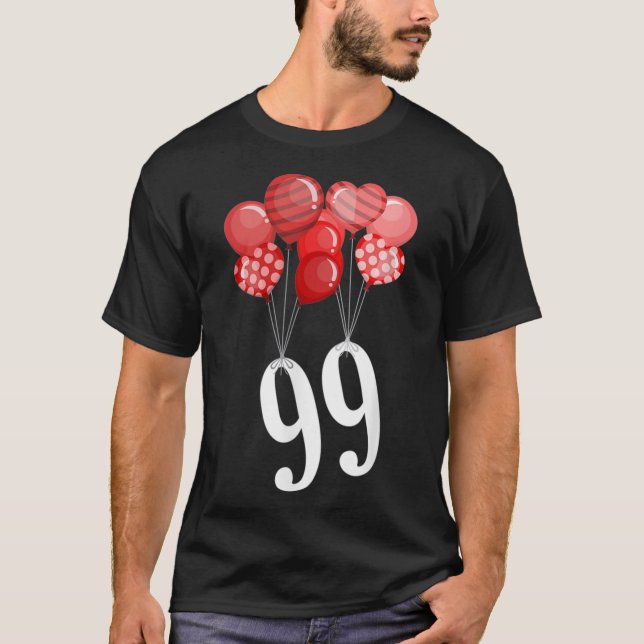 99 Ballons rouges - Peace Love 80s T-shirt classiq (Devant)